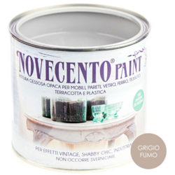 Gualtiero Meazza - Pittura Gessosa Opaca Shabby Chic per Mobili Pareti Vetro Gesso Novecento Paint - Formato: 500 ml - Colore: Grigio Fumo características