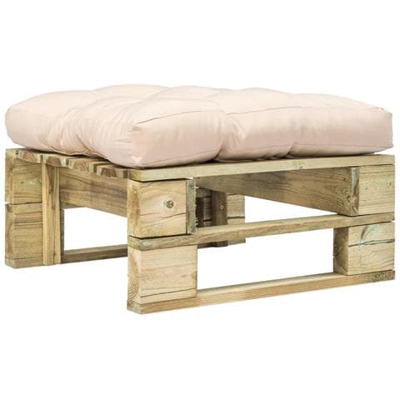 Divano Da Giardino Su Pallet Con Cuscino Sabbia Legno Fsc Verde