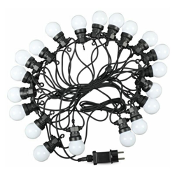 Catenaria 10mt con 20 Lampadine mini Globo LED V-TAC 10W Colore Bianco con Shuko e Trasformatore 3000K IP44 en oferta
