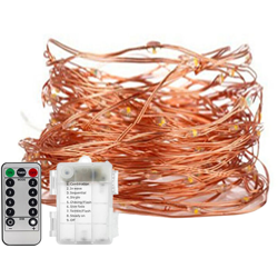 3AA 8 modalita di regolazione remota IP65 vano batteria impermeabile stringa rame giardino luce ambiente festivo delle luci di Natale (fornito senza características
