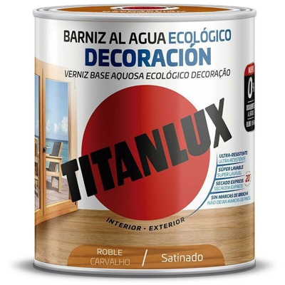 Vernice ecologica all'acqua Satin Decoro Titanlux | 750 mL - Quercia - Quercia
