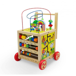 Carrello giocattolo multiattività primi passi in legno per bambini Magic Box características