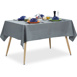 Tovaglia da tavola idrorepellente poliestere stirabile copritavolo da giardino rettangolare 140x180 grigio en oferta