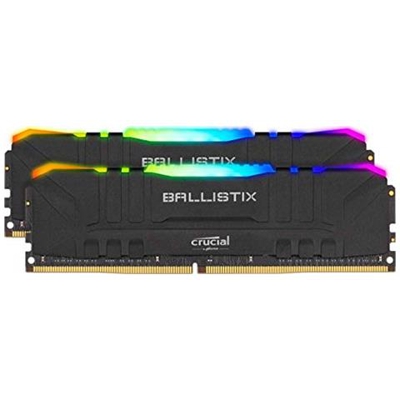 Ballistix BL2K32G32C16U4BL RGB, 3200 MHz, DDR4, DRAM, Memoria Gaming Kit per Computer Fissi, 64GB (32GBx2), CL16, Nero
