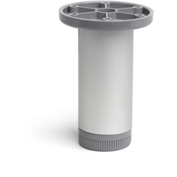 gamba cilindrica stile moderno per mobili bassi. Altezza di 10 cm. Realizzata in alluminio con finitura anodizzato opaco. Per il bricolage e il DIY. características