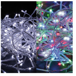 Luci di Natale 600 led Bianco Multi 2 in 1 Trasp 48 mt Ip44 características