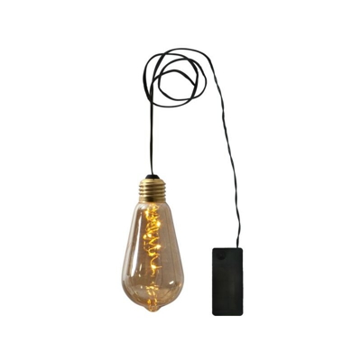 Star - Ghirlanda Deco Lampadina LED su batterie ambra