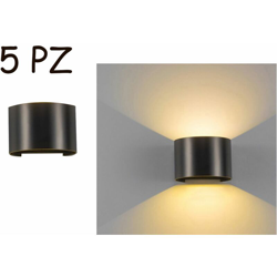Driwei - 5PZ Applique LED da parete moderno nero luce calda angolazione regolabile FD-9 en oferta