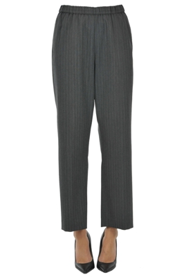 Pinstriped trousers