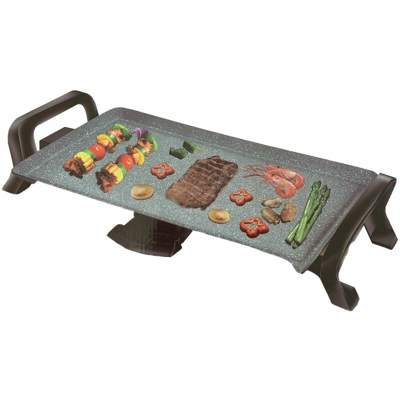 B&s - Griglia elettrica 1800 W barbecue antiaderente da tavolo bistecchiera cucina G5X