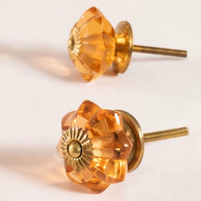 SKLUM Set di 2 manopole in cristallo Dagny Mostarda Vetro