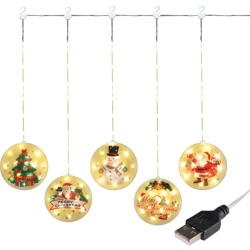 modello di serie di colore di Natale, una serie di luci ghiacciolo 5 dischi, ha condotto la lampada decorativa luce della stringa corda leggera tenda características