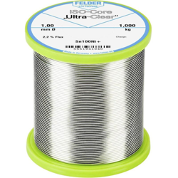 ISO-Core Ultra-Clear Sn100Ni+ Stagno senza piombo Bobina Sn99.25Cu0.7Ni0.05 1.000 kg 1 mm - Felder Löttechnik en oferta