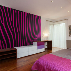 Fotomurale carta da parati - Zebra pattern (viola) | 250x193 en oferta