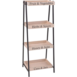 Home&Styling Scaffale in Acciaio e Legno 37,5x32x96 cm - Beige características