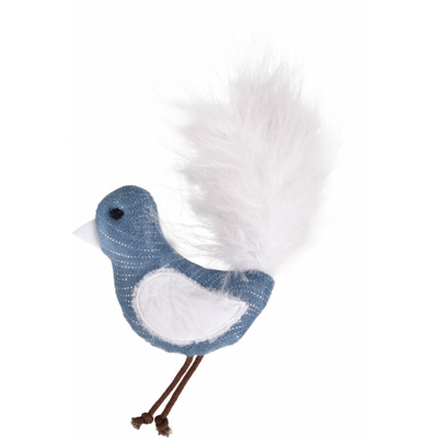 Flamingo Pet Products - Medy blu uccello giocattolo. dimensioni 10 x 17 cm. per i gatti.