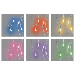 Lotti Importex - Collana brilly 10 microled cavo argento bracciale a batteria colorate en oferta