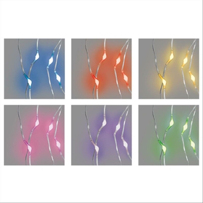 Lotti Importex - Collana brilly 10 microled cavo argento bracciale a batteria colorate