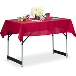 Tovaglia da tavola idrorepellente poliestere stirabile copritavolo da giardino rettangolare 110x140 rosso en oferta
