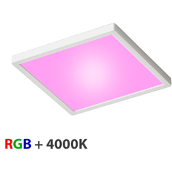 Plafoniera soffitto LED slim 55W luce RGBW 4000K cromoterapia dimmerabile 24V características