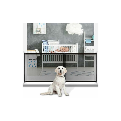 Cancello magico per cani, cancello per scale, con cerniera regolabile, 3 misure 209,8 cm/119,9 cm/89,9 cm/recinzione protettiva interna per cani