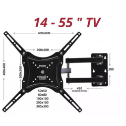 CF - Supporto staffa braccio a parete muro porta TV LCD LED monitor doppio snodo precio