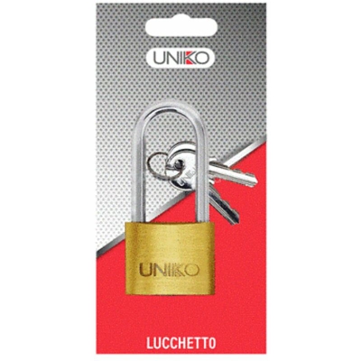 LUCCHETTO RETTANGOLARE ARCO LUNGO 'UNIKO' mm 50