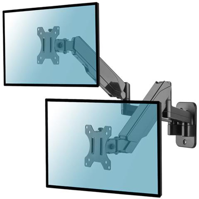 016-1502 Supporto A Parete Orientabile E Regolabile In Altezza Con Molla A Gas Per 2 Tv 17''''-32''''