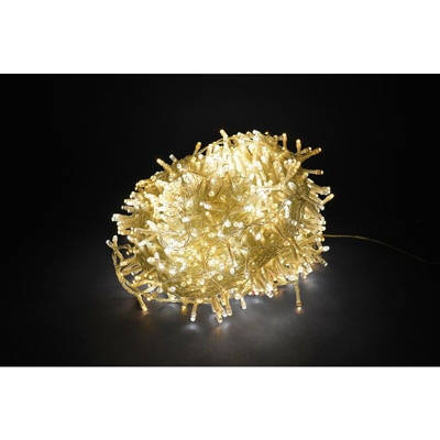Partenope - Luci di Natale Led filo Trasparente Luce Calda Fredda da Esterno Interno Albero - Numero Led: 500 - Temperatura di colore: Luce Calda