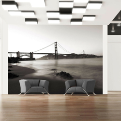 Fotomurale - San Francisco: il Golden Gate in bianco e nero - 350x270 precio