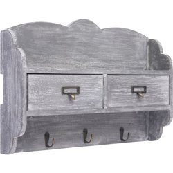 Appendiabiti a Muro Grigio 50x10x34 cm in Legno - Grigio - Vidaxl en oferta