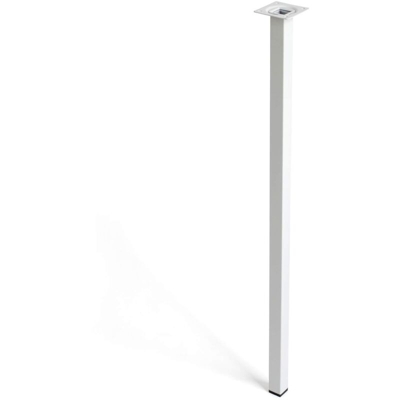 gamba quadrata stile moderno per tavoli. Altezza di 70 cm. Realizzata in acciaio con finitura bianco. Per il bricolage e il DIY. Misure 2,5x2,5x70cm