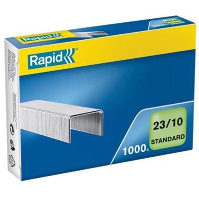 Scatola da 1000 graffette zincate tipo 23/10 per cucitrici pesanti rapid