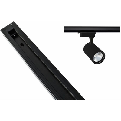 B&s - Asta bianario nero 1M supporto per faretto led scivolamento manuale portalampada