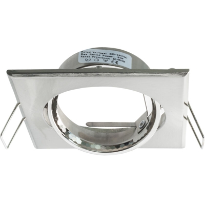 Zeitnet Inc. - Porta faretto quadrato argento incasso 7cm luci soffitto supporto lampade GU10