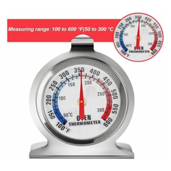 J69 - Termometro Analogico X Forno In Acciaio Doppia Misur. 50 - 300°C --100° - 600°F precio