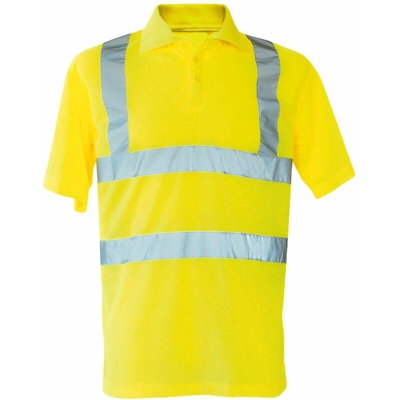 Korntex - Hi-viz Polo Shirt - Hi-viz Polo Shirt 100%P | M - NEUTRO (SENZA PERSONALIZZAZIONE) - Yellow (G) - Yellow