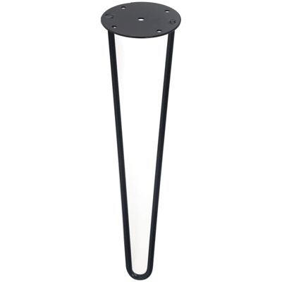 2 Gambe a forcella dritte Rod stile industriale e minimalista ideale per tavolini, panche o sgabelli. Altezza di 40 cm. Realizzata in acciaio con