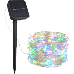 Lo spago solare in filo di rame illumina le luci del prato 8 modalita di effetti luminosi colorati,12W 2m 2 LED - 12W 2m 2 LED en oferta