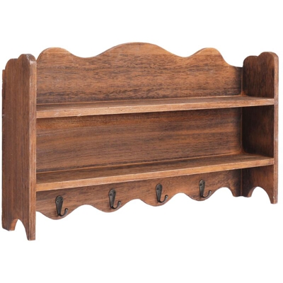 Appendiabiti a Muro Marrone 50x10x30 cm in Legno - Marrone - Vidaxl
