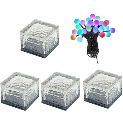 Set di 5 luci a LED RGB da giardino a sospensione a sospensione in vetro per lampade a sospensione