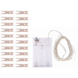 Clip per foto di ghirlanda luminosa con decorazione stellata di Natale, clip,Clip a colori 2PCS + 2 metri 2LEDs3 * Alimentazione a batteria AA - Clip en oferta