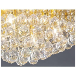 Soffitto A Filo, Rotondo Da 450 Mm, 6 Luci G9 In Cristallo Oro Francese características