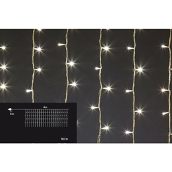Tenda Luminosa Natalizia Luci Led Natale Prolungabile Flash Esterno 4x0.5 mt - Temperatura di colore: Luce Calda - Flash - Numero Led: 160 características