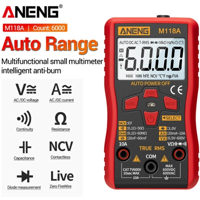 Multimetro digitale universale ANENG ad alta precisione multimetro multimetro digitale M118A senza batteria