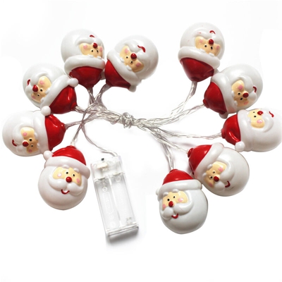 DC-103 LED Santa Claus Light String Battery Box Model (1,5 m 10 luci) senza batteria