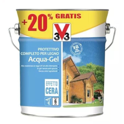 V33 Protettivo Completo Legno Acqua-Gel Bianco Satinato 2,5 litri características