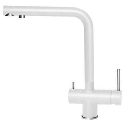 Miscelatore Filtrante Monocomando con canna girevole Tourmaline 22x32 cm Keratek Plus White Bianco Assoluto 96