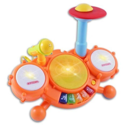Batteria Musicale Elettronica Giocattolo Bambini con Microfono Luci e Suoni características