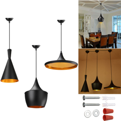 Lampada a sospensione da soffitto per soggiorno industriale creativo bar (nera, tipo A (lampadina non inclusa)) características